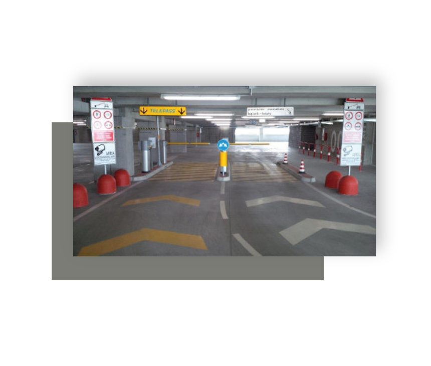 Immagine sbarre Car Park Fiera, dettaglio